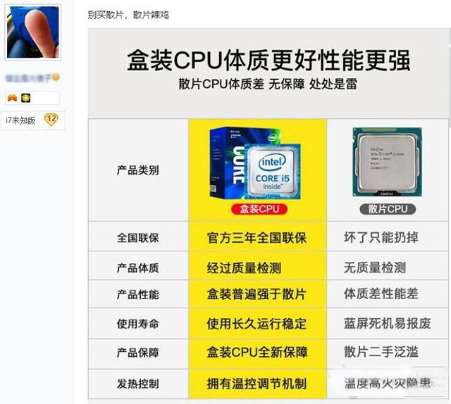 長沙組裝電腦散片CPU是怎么來的？是二手嗎？購買intel CPU散片必讀的注意事項